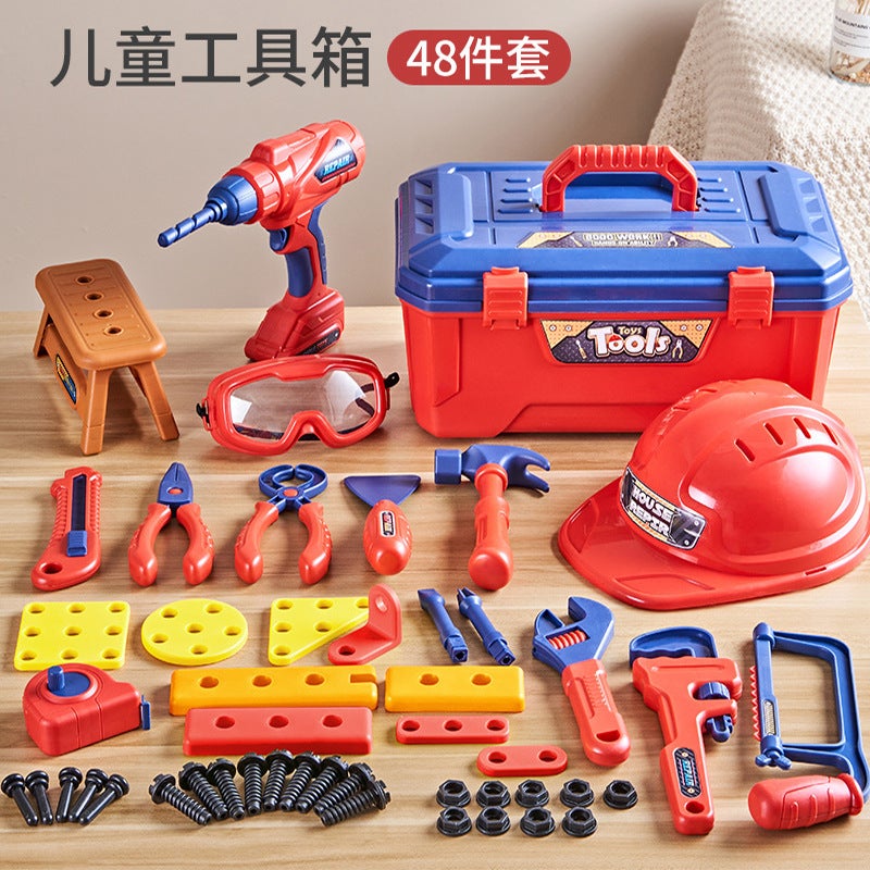 Children'S Screw-Twisting Electric Repair Tool Box Toy For 2-Year-Olds, Storage Combination Set For Boys, Hands-On Educational - Image 4